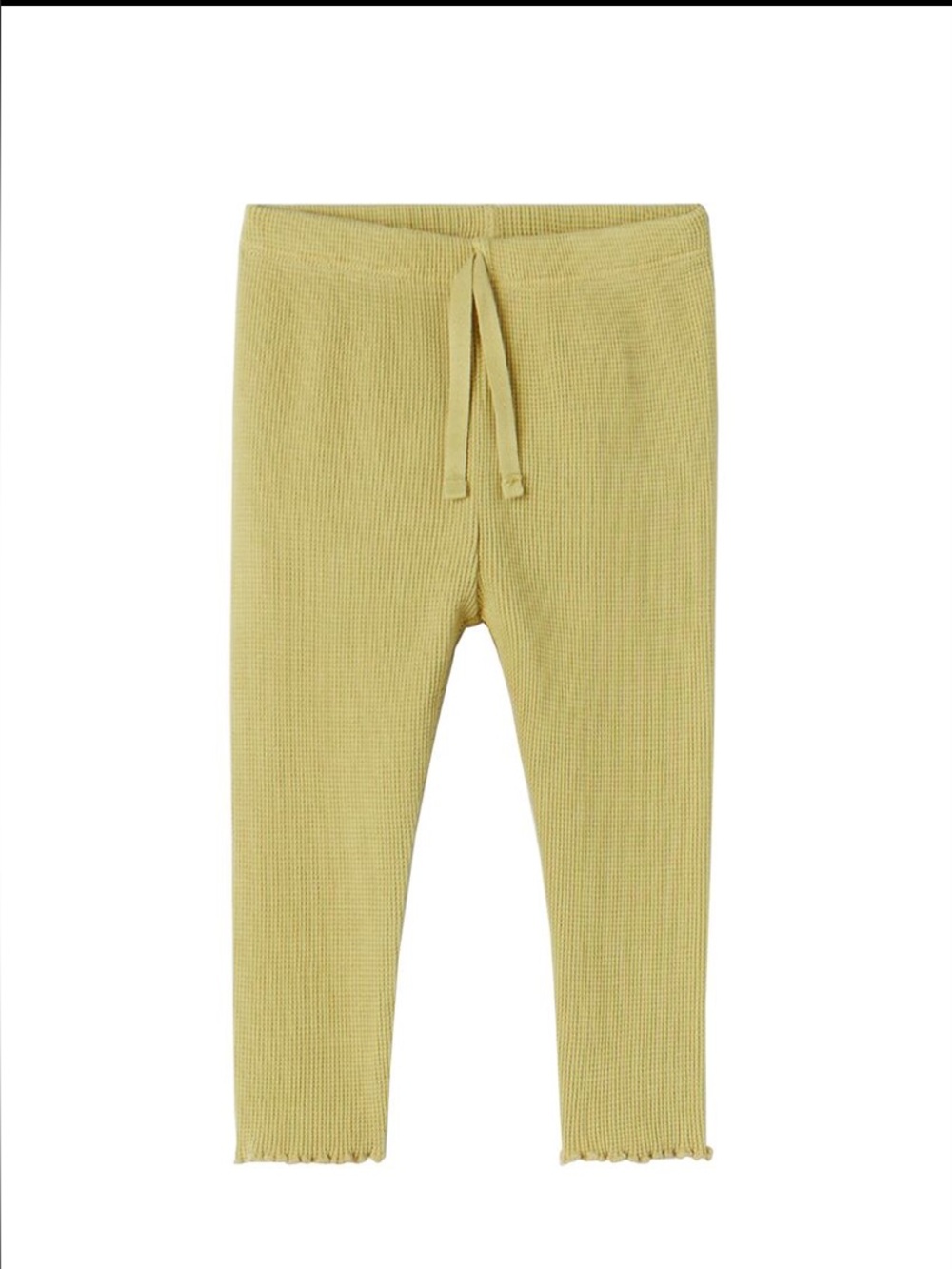 Zara Olive Waffle Knit Drawstring Leggings